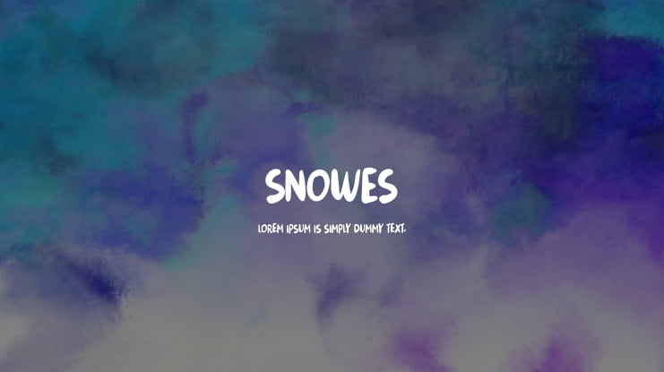 Snowes Font