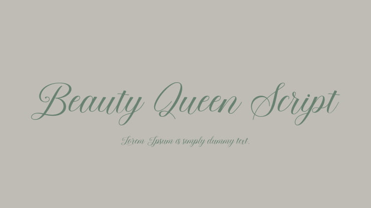 Beauty Queen Script Font