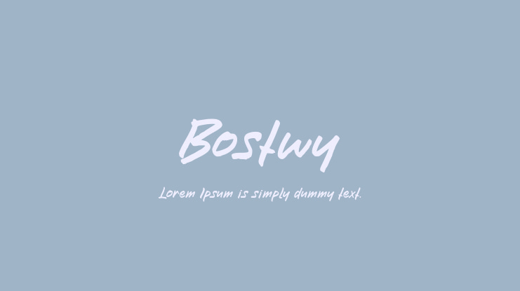 Bostwy Font