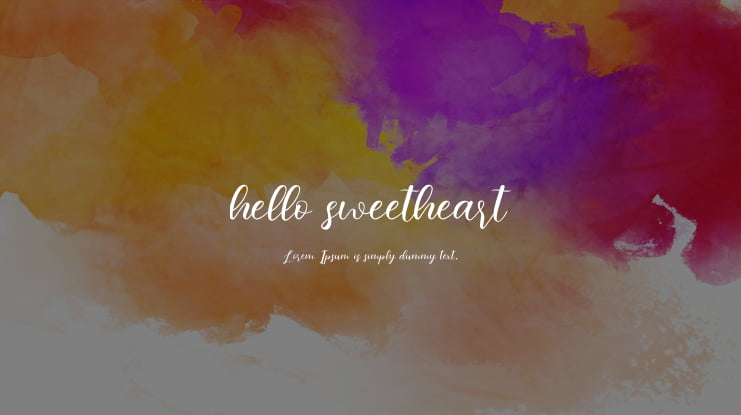 hello sweetheart Font