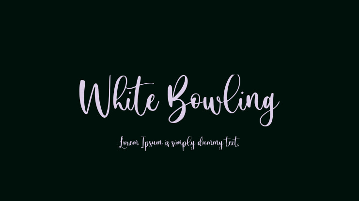 White Bowling Font