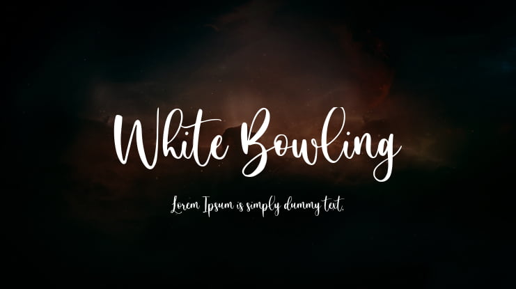 White Bowling Font