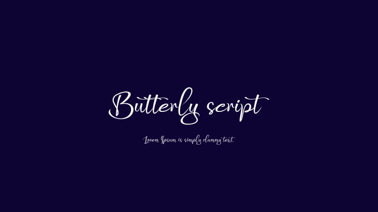 Butterly script Font
