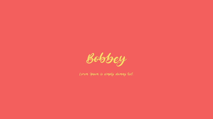 Bobbey Font Family