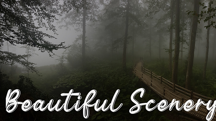 Beautiful Scenery Font