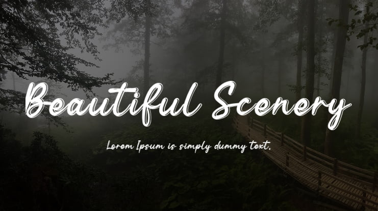 Beautiful Scenery Font : Download Free for Desktop & Webfont