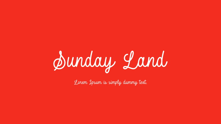 Sunday Land Font