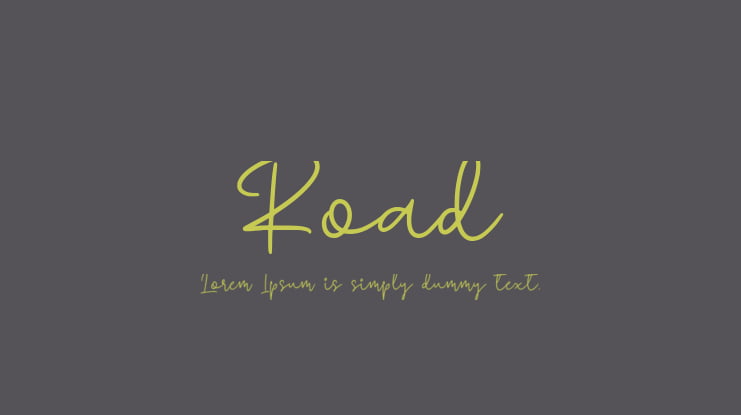 Road Font Family