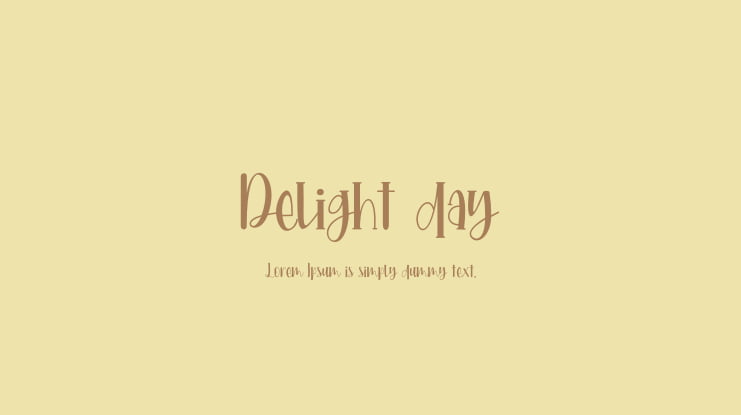 Delight day Font