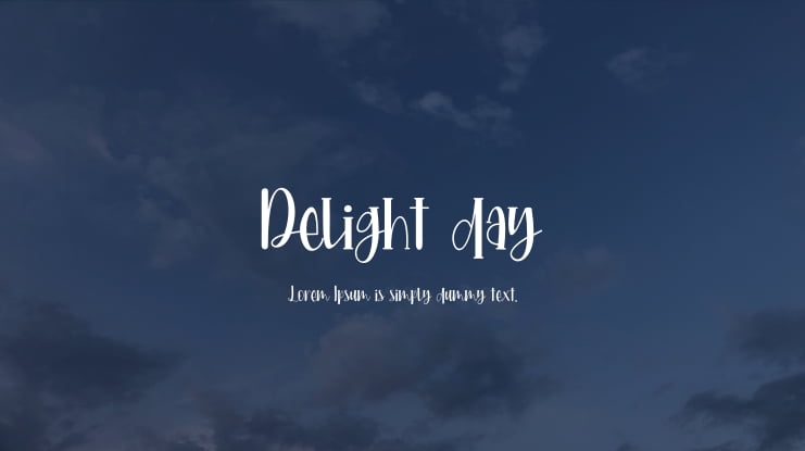 Delight day Font