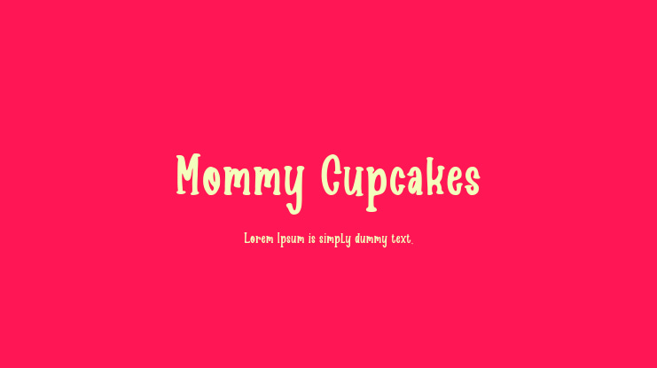 Mommy Cupcakes Font