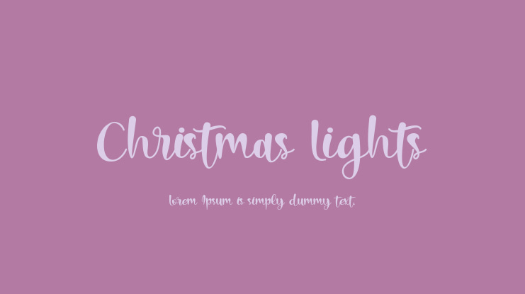 Christmas Lights Font
