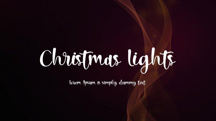 Christmas Lights Font