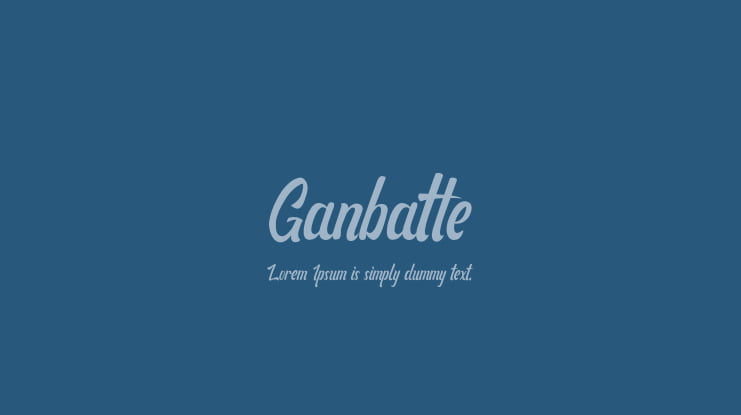 Ganbatte Font