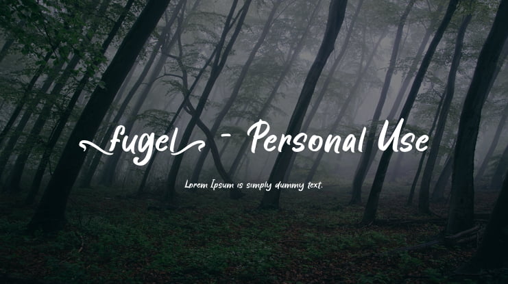 Fugel - Personal Use Font