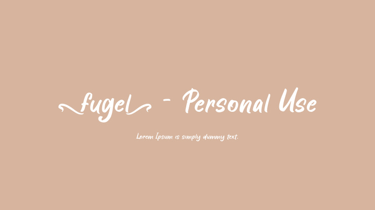 Fugel - Personal Use Font