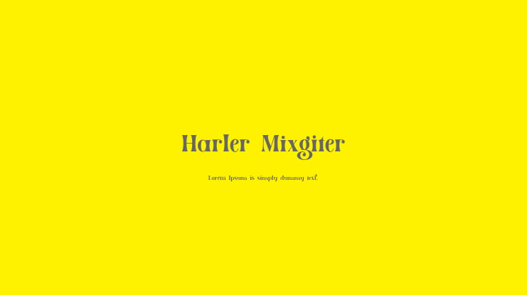 Harler Mixgiter Font