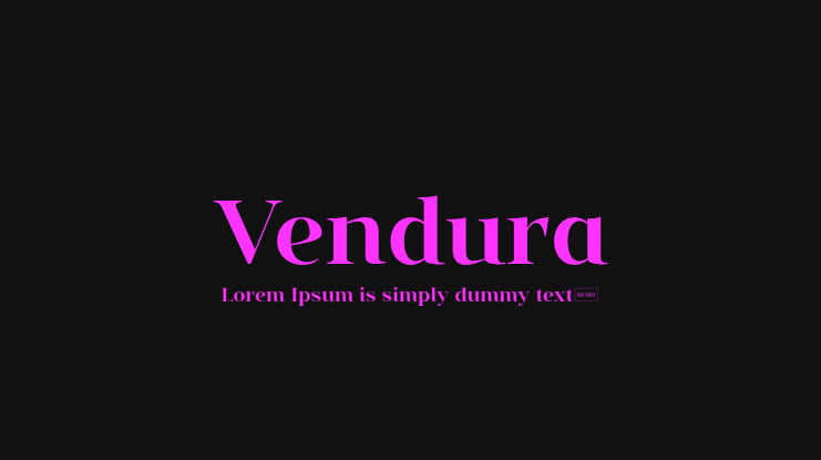 Vendura Font Family