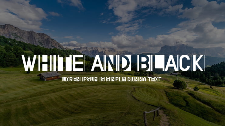 WHITE AND BLACK Font