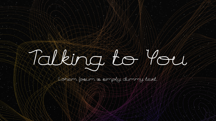 Talking to You Font Family