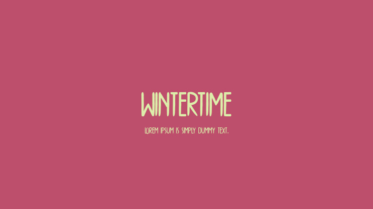 WINTERTIME Font