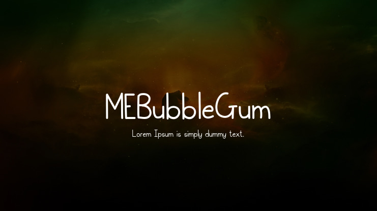 MEBubbleGum Font