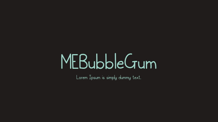 MEBubbleGum Font