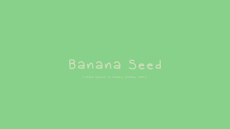 Banana Seed Font