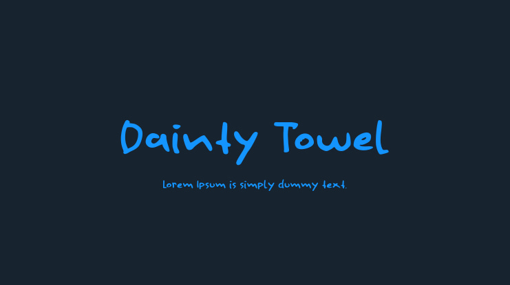 Dainty Towel Font