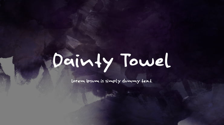 Dainty Towel Font