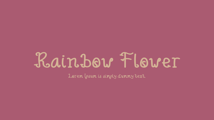 Rainbow Flower Font