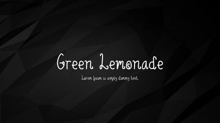Green Lemonade Font
