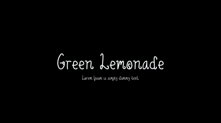 Green Lemonade Font