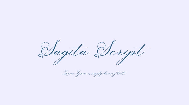 Sagita Script Font