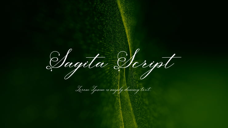 Sagita Script Font