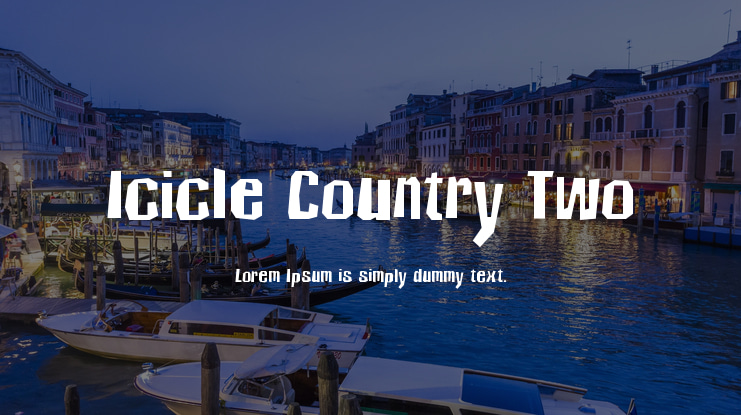 Icicle Country Two Font