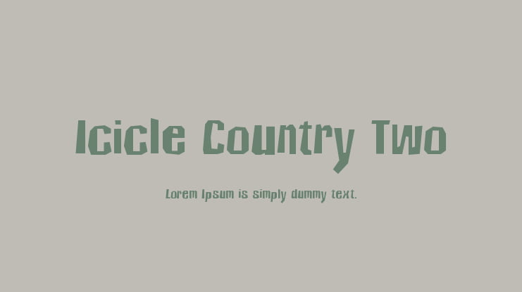 Icicle Country Two Font