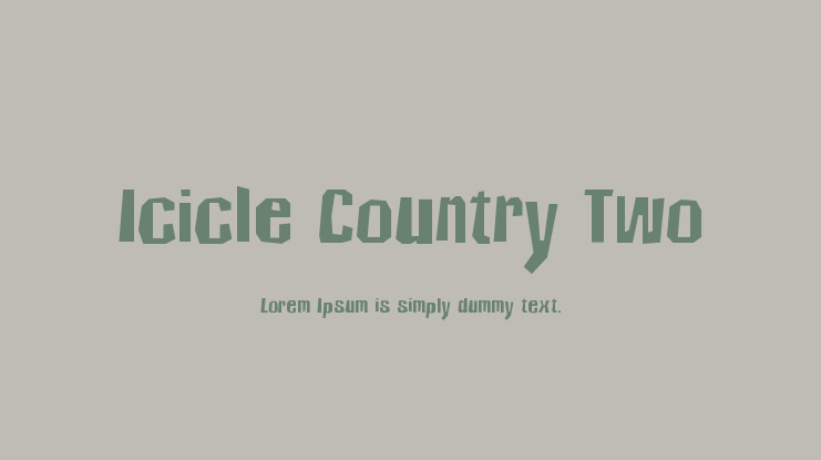 Icicle Country Two Font