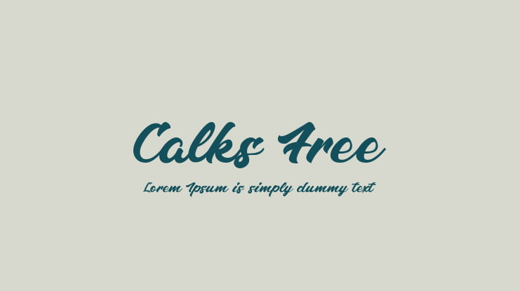 Calks Free Font