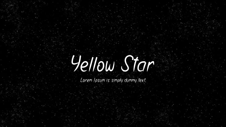 Yellow Star Font