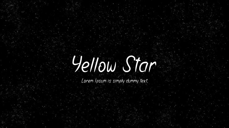 Yellow Star Font