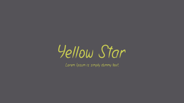 Yellow Star Font