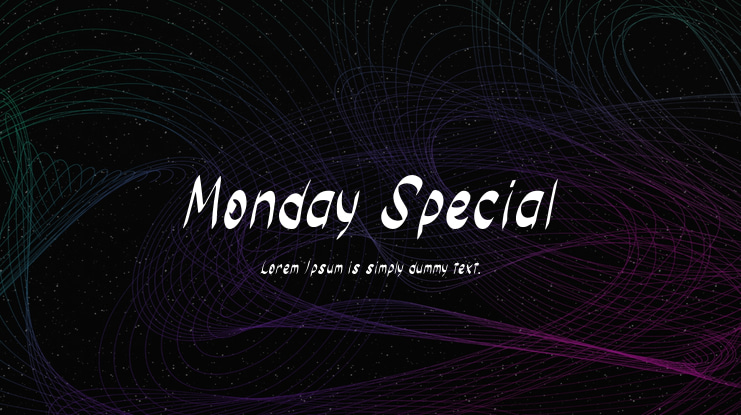 Monday Special Font
