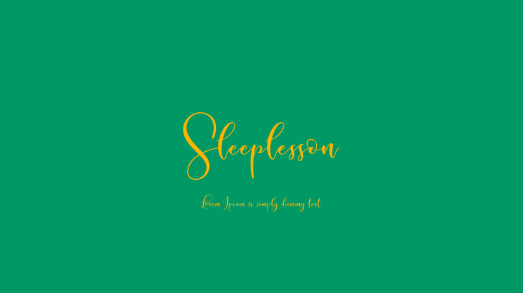 Sleeplesson Font Family