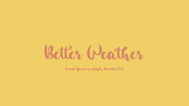 Better Weather Font