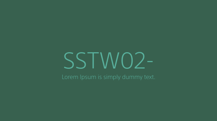 SSTW02- Font Family