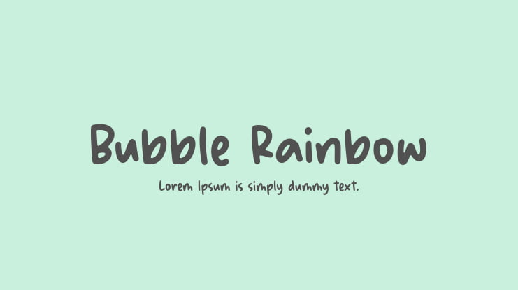 Bubble Rainbow Font