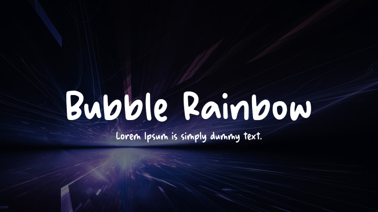 Bubble Rainbow Font