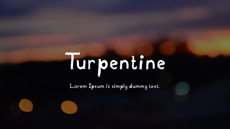 Turpentine Font