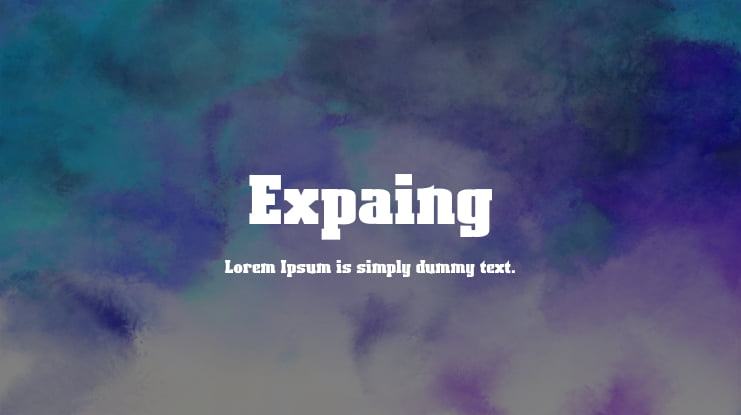 Expaing Font